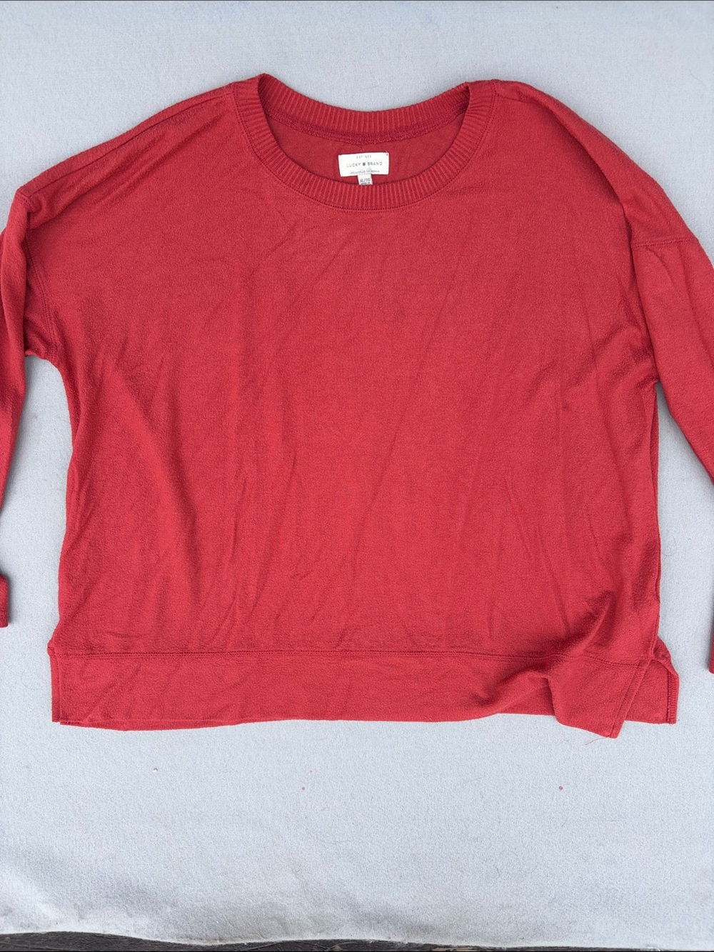 Lucky Brand Red Crewneck Sweater